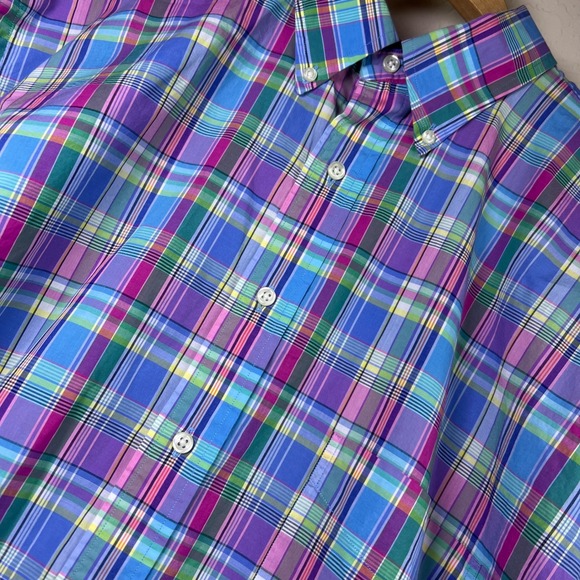 Ralph Lauren Other - Polo Ralph Lauren Button Down Shirt Plaid Madras Tall Long Sleeve XLT Pocket